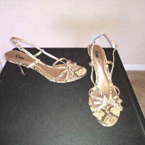 New! Fioni Snake Print Strappy Sandals Size 9.5